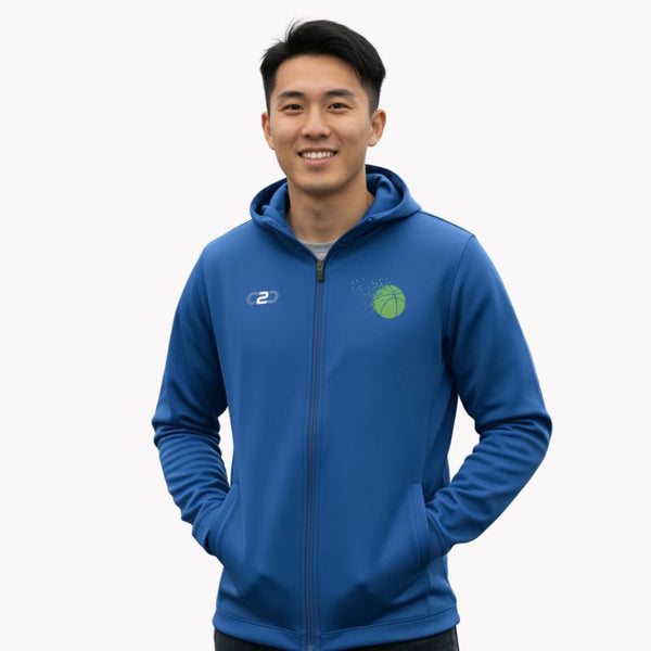 Glide SlimFit Tech Zip Hoodie Kids Ladies Mens Royal