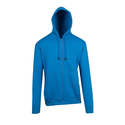 Netball Umpire Zip Hoodie With Pocket "Azure" - Front View