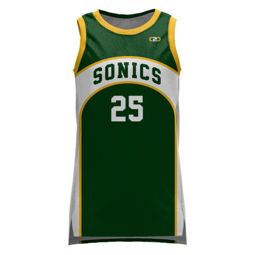 Custom Seattle Sonics-Inspired Basketball Singlet