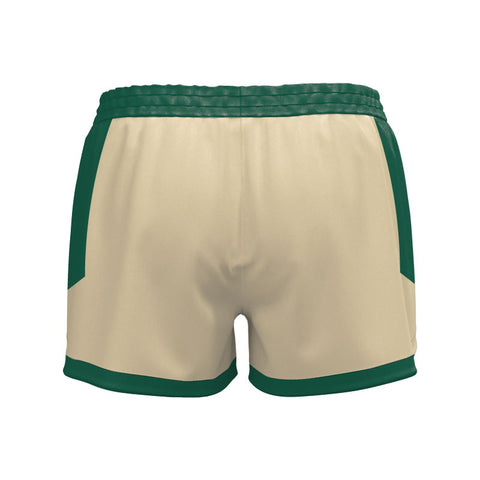 Team Name SlimFit HP Ladies Girls High Thigh Curve Shorts Design Your Own Custom Cream