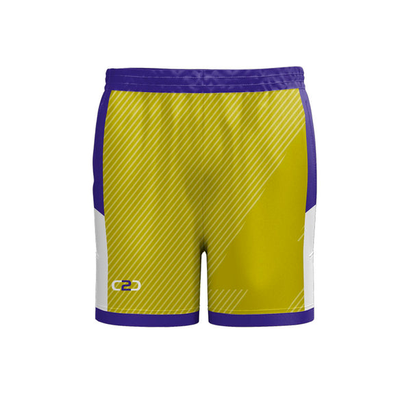 Custom Thunder Basketball Shorts Mid Thigh Front View