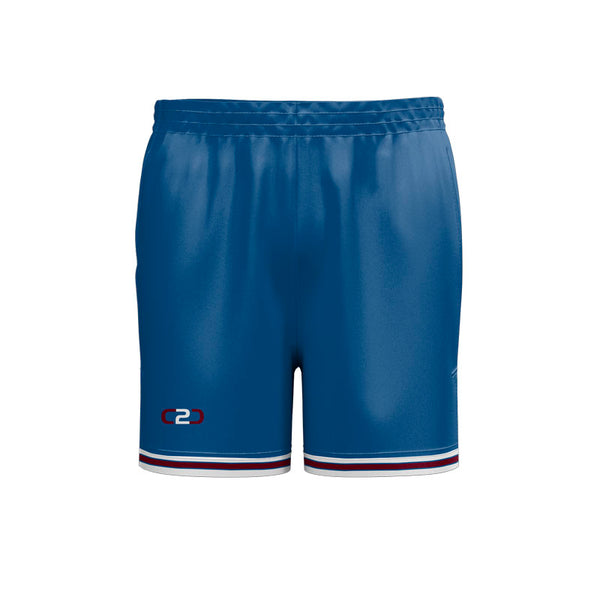 Custom Paris Basketball Shorts Mid Thigh Front View