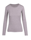 Ladies Long Sleeve T-shirts Grey Marl Front View