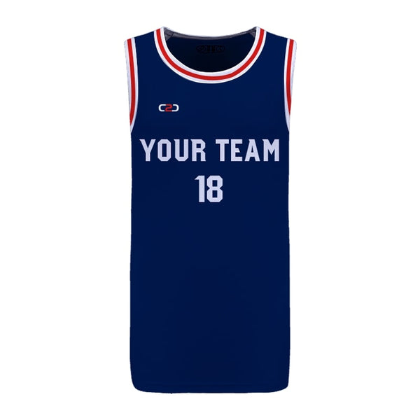 Custom Two Tone HP Split Basketball Singlet Front View